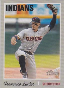 2019 Topps Heritage #401 Francisco Lindor Front