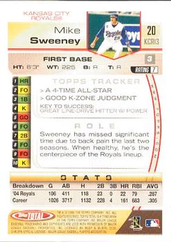 2005 Topps Total #20 Mike Sweeney Back