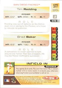 2005 Topps Total #577 Brad Baker / Tim Redding Back