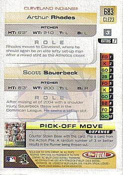 2005 Topps Total #683 Arthur Rhodes / Scott Sauerbeck Back
