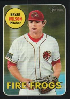 2018 Topps Heritage Minor League - Black #164 Bryse Wilson Front