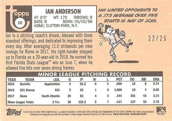 2018 Topps Heritage Minor League - Team Color Change #68 Ian Anderson Back