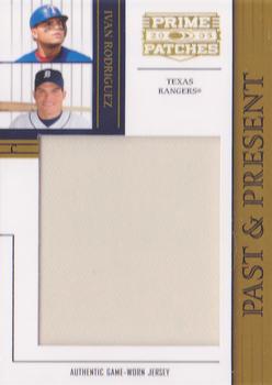 2005 Donruss Prime Patches - Past and Present Jumbo Swatch #PP-2 Ivan Rodriguez Front