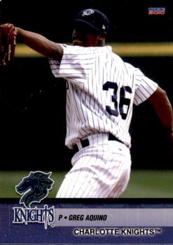 2010 Choice Charlotte Knights #1 Greg Aquino Front