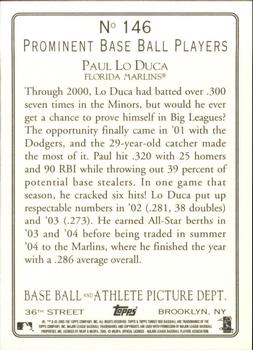 2005 Topps Turkey Red #146 Paul Lo Duca Back