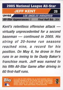 2005 Topps Updates & Highlights #UH192 Jeff Kent Back