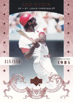 2005 Upper Deck Hall of Fame #48 Lou Brock Front