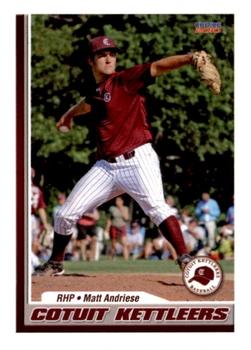 2010 Choice Cotuit Kettleers #2 Matt Andriese Front