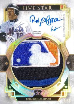 2018 Topps Five Star - Five Star Autographed Jumbo Patch Majestic Patch #FSJP-RA Roberto Alomar Front