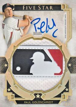 2018 Topps Five Star - Five Star Autographed Jumbo Patch MLB Logo Patch #FSJP-PG Paul Goldschmidt Front