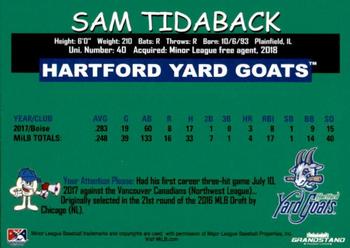 2018 Grandstand Hartford Yard Goats #NNO Sam Tidaback Back