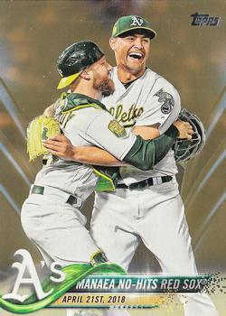 2018 Topps Update - Gold #US167 Manaea No-Hits Red Sox Front
