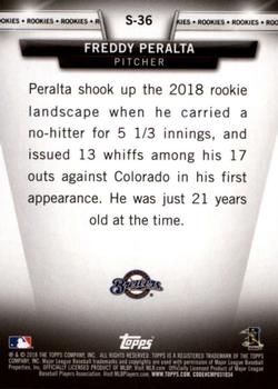 2018 Topps Update - Salute #S-36 Freddy Peralta Back