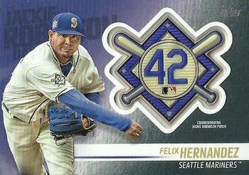2018 Topps Update - Jackie Robinson Day Manufactured Patch #JRP-FH Felix Hernandez Front