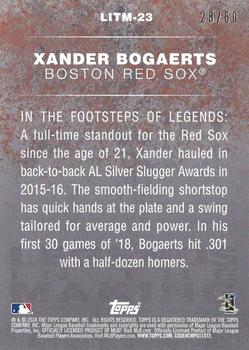 2018 Topps Update - Legends in the Making Gold #LITM-23 Xander Bogaerts Back