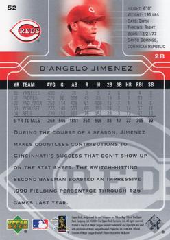 2005 Upper Deck #52 D'Angelo Jimenez Back