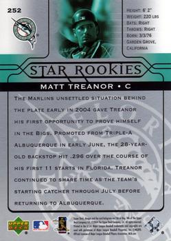 2005 Upper Deck #252 Matt Treanor Back