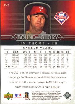 2005 Upper Deck #459 Jim Thome Back