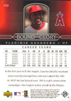 2005 Upper Deck #470 Vladimir Guerrero Back