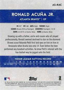 2018 Topps Archives Snapshots #AS-RAC Ronald Acuna Jr. Back