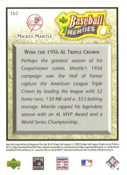 2005 Upper Deck Baseball Heroes #162 Mickey Mantle Back