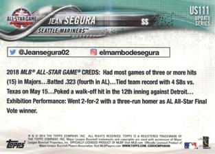 2018 Topps On-Demand Mini #US111 Jean Segura Back