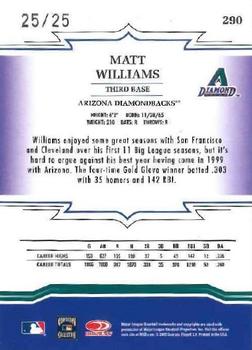 2005 Donruss Throwback Threads - Signature Marks #290 Matt Williams Back