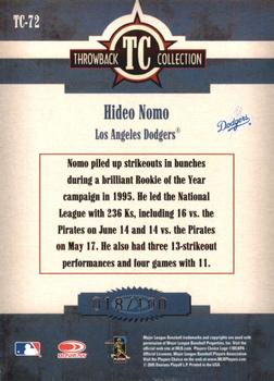 2005 Donruss Throwback Threads - Throwback Collection Spectrum #TC-72 Hideo Nomo Back