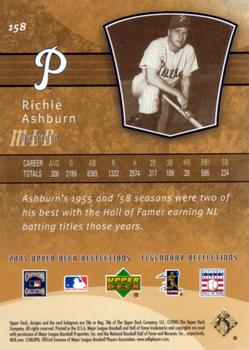 2005 Upper Deck Reflections #158 Richie Ashburn Back