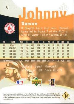 2005 Upper Deck Reflections #4 Johnny Damon Back