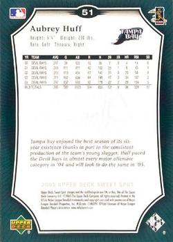 2005 Upper Deck Sweet Spot #51 Aubrey Huff Back