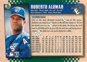 1995 Score - Samples #2 Roberto Alomar Back