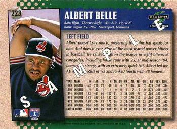 1995 Score - Samples #223 Albert Belle Back