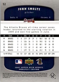 2005 Upper Deck Update #52 John Smoltz Back