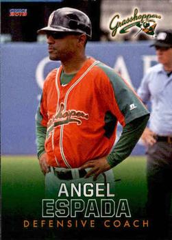 2018 Choice Greensboro Grasshoppers #31 Angel Espada Front