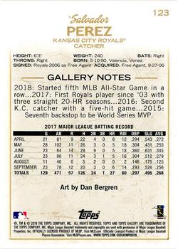 2018 Topps Gallery - Artist Proof #123 Salvador Perez Back