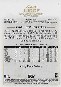 2018 Topps Gallery - Wood #1 Aaron Judge Back