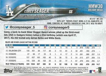 2018 Topps Holiday - Metallic Snowflake #HMW30 Corey Seager Back