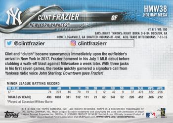 2018 Topps Holiday - Metallic Snowflake #HMW38 Clint Frazier Back