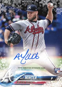 2018 Topps Holiday - Autographs #A-AI A.J. Minter Front