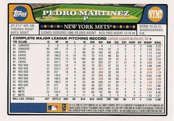 2008 Topps New York Mets - Last Year at Shea Stamp #NYM7 Pedro Martinez Back