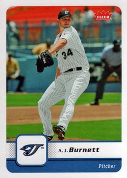 2006 Fleer #189 A.J. Burnett Front