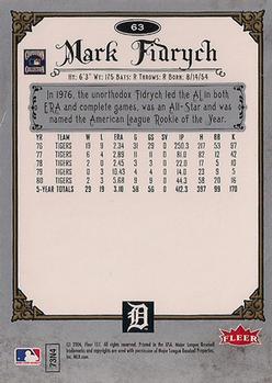 2006 Fleer Greats of the Game #63 Mark Fidrych Back