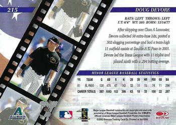 2002 Donruss Studio - All-Star Game #215 Doug Devore Back