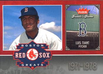 2006 Fleer Greats of the Game - Red Sox Greats #BOS-LT Luis Tiant Front