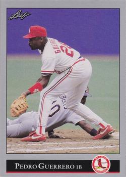 1992 Leaf #18 Pedro Guerrero Front