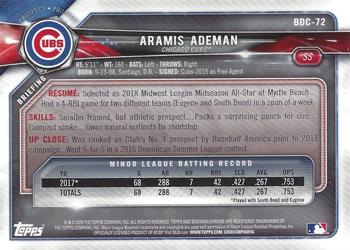 2018 Bowman Draft - Chrome Refractors #BDC-72 Aramis Ademan Back