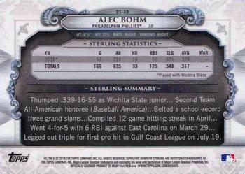 2018 Bowman Draft - Bowman Sterling Continuity #BS-AB Alec Bohm Back