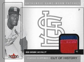 2005 Fleer Classic Clippings - Cut of History Single Jersey Blue #CH-BG Bob Gibson Front