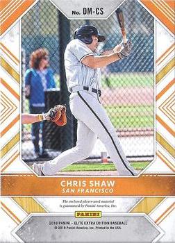 2018 Panini Elite Extra Edition - Dual Material Silver #DM-CS Chris Shaw Back